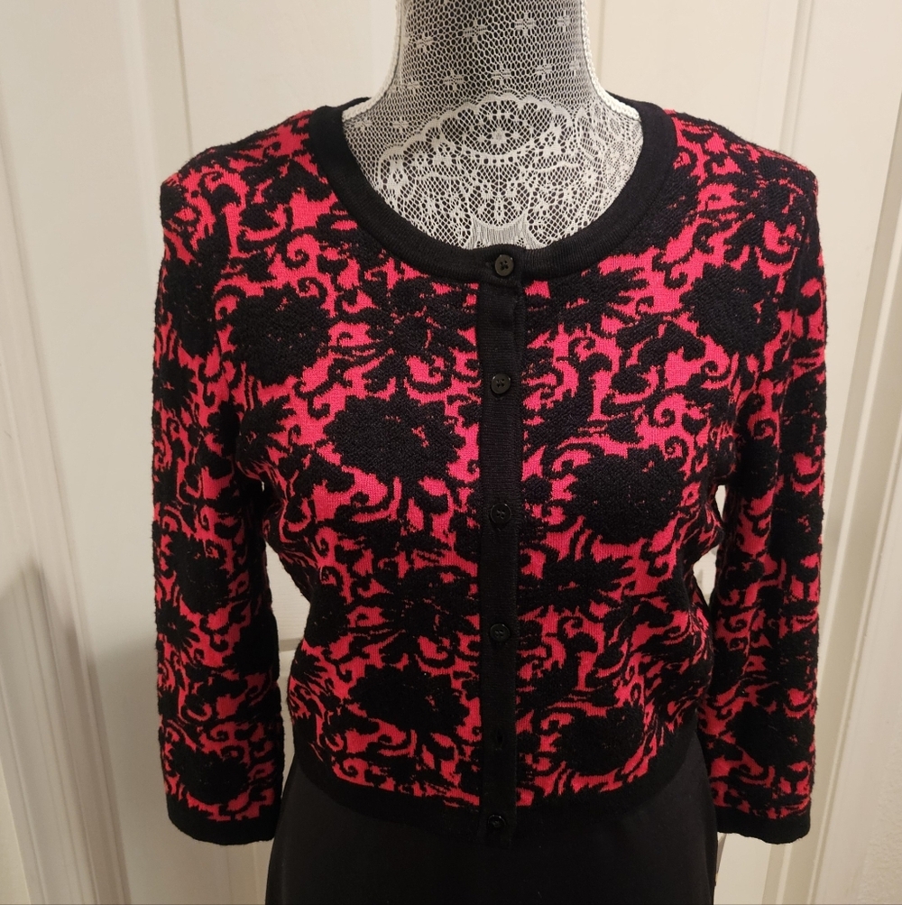 Taylor Dresses 2 Piece Sweater Set red/black size M - Picture 10 of 13
